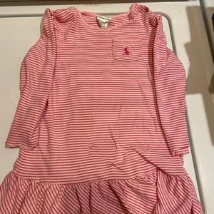 Ralph Lauren girls pink striped dress
